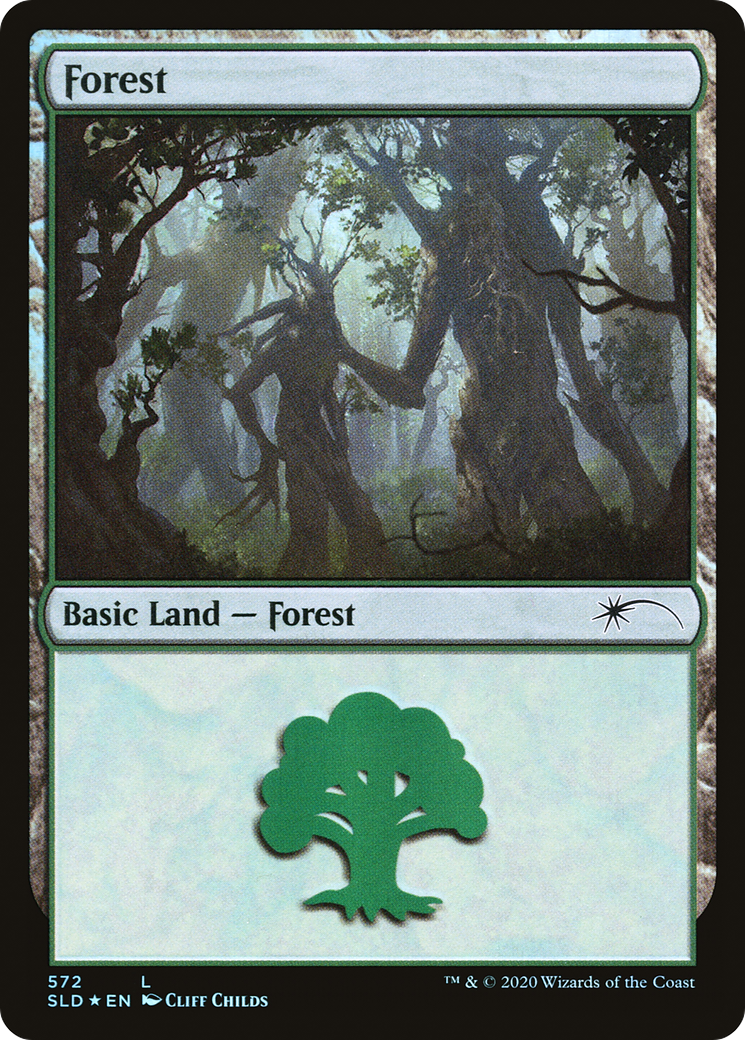 Forest (Tree Hugging) (572) [Secret Lair Drop Promos] | Grognard Games