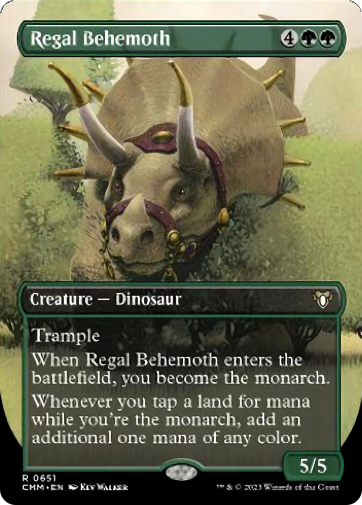 Regal Behemoth (Borderless Alternate Art) [Commander Masters] | Grognard Games