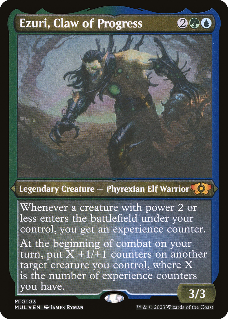 Ezuri, Claw of Progress (Foil Etched) (MUL-103) - Multiverse Legends Foil | Grognard Games