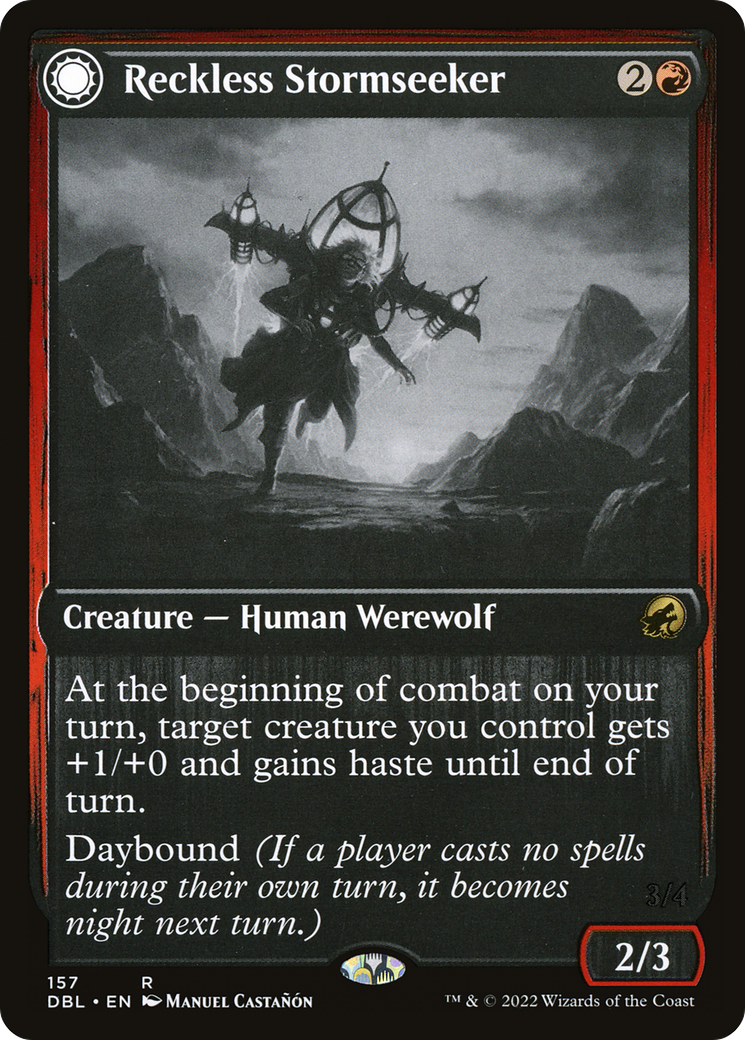 Reckless Stormseeker // Storm-Charged Slasher [Innistrad: Double Feature] | Grognard Games
