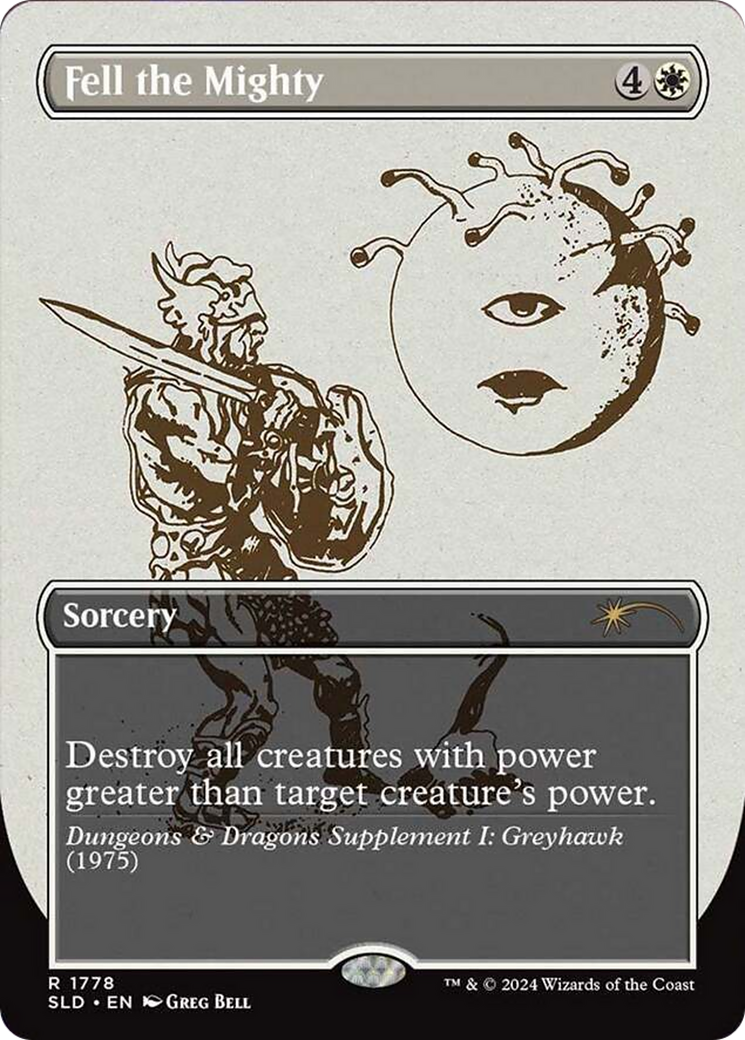 Fell the Mighty (SLD-1778) - Secret Lair Drop (Borderless) Foil | Grognard Games