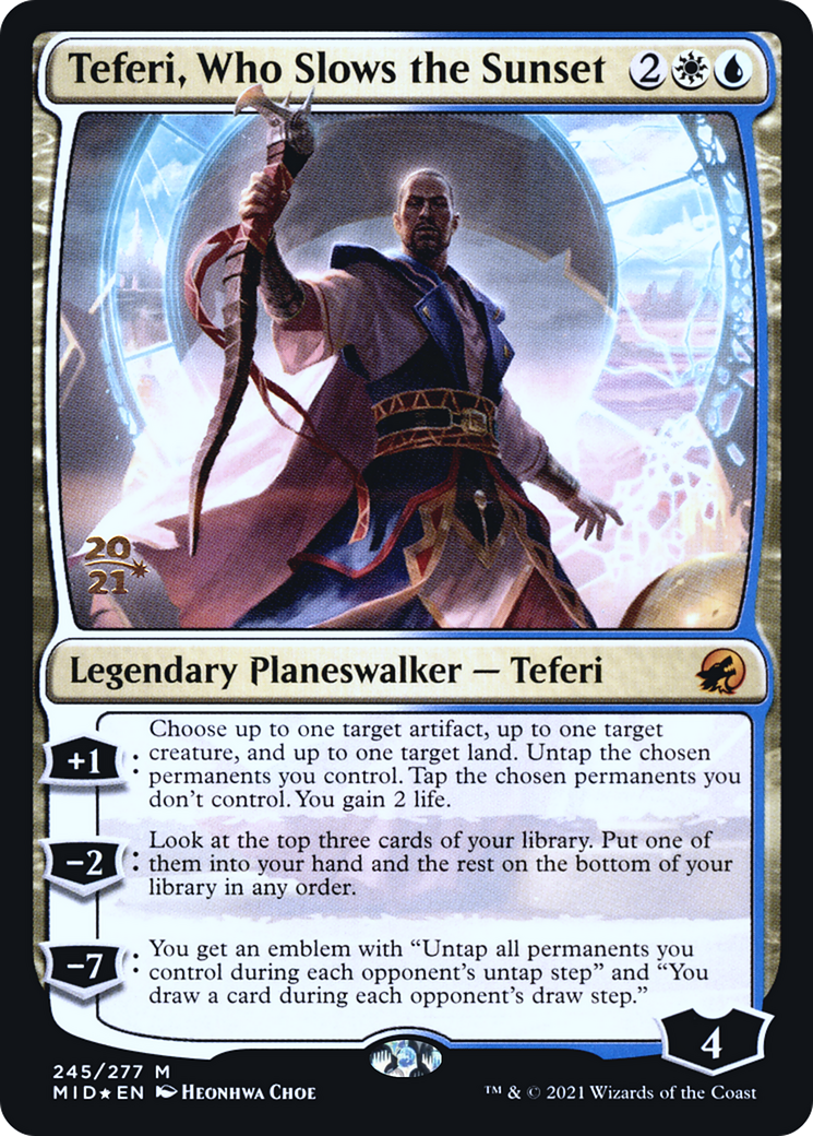 Teferi, Who Slows the Sunset [Innistrad: Midnight Hunt Prerelease Promos] | Grognard Games