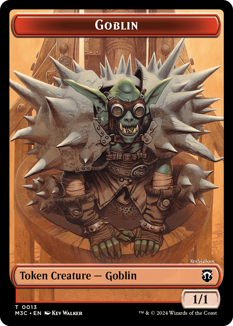 Tarmogoyf (Ripple Foil) // Goblin Double-Sided Token [Modern Horizons 3 Commander Tokens] | Grognard Games