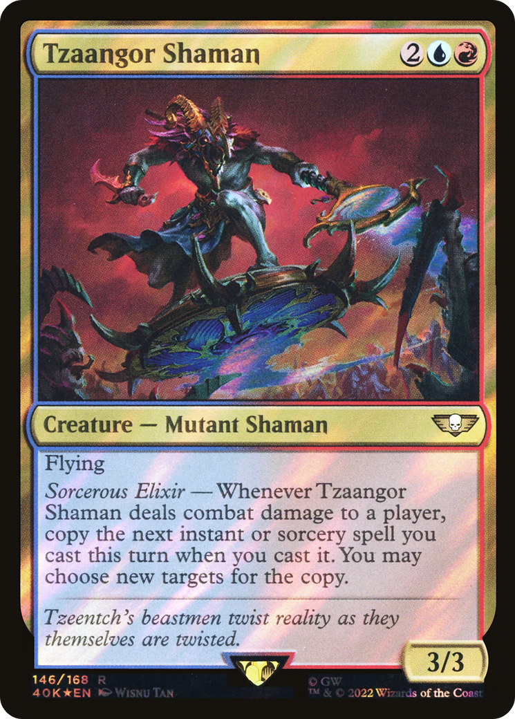 Tzaangor Shaman (Surge Foil) [Universes Beyond: Warhammer 40,000] | Grognard Games