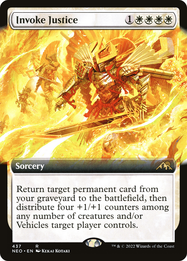 Invoke Justice (Extended Art) [Kamigawa: Neon Dynasty] | Grognard Games