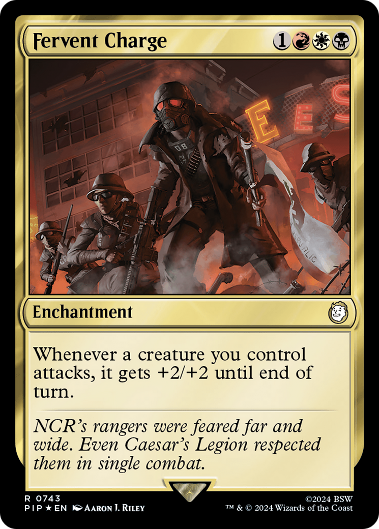 Fervent Charge (Surge Foil) [Fallout] | Grognard Games