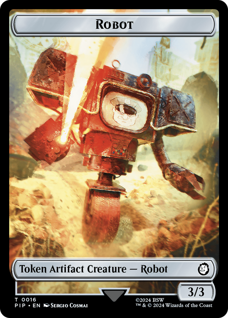 Robot // Junk Double-Sided Token [Fallout Tokens] | Grognard Games