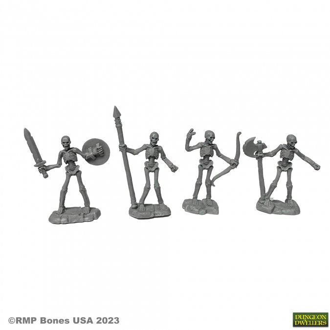 Bones 07090 Skeleton Warriors (4) | Grognard Games