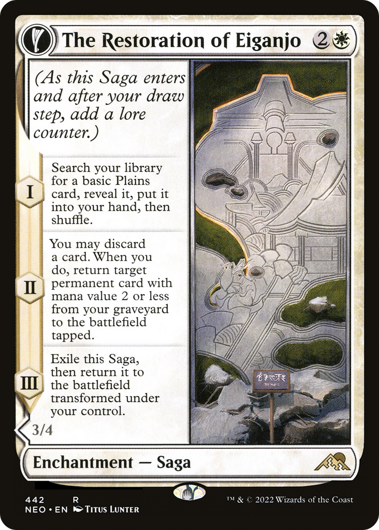 The Restoration of Eiganjo // Architect of Restoration (Extended Art) [Kamigawa: Neon Dynasty] | Grognard Games