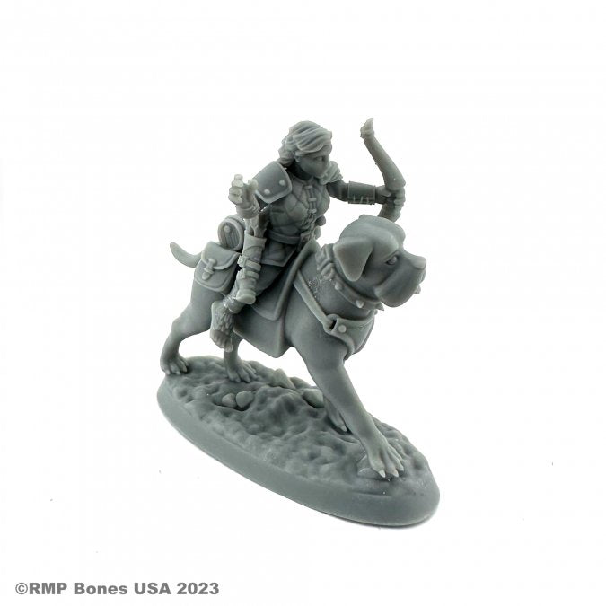 Dungeon Dwellers 07115 Female Halfling Dogrider | Grognard Games