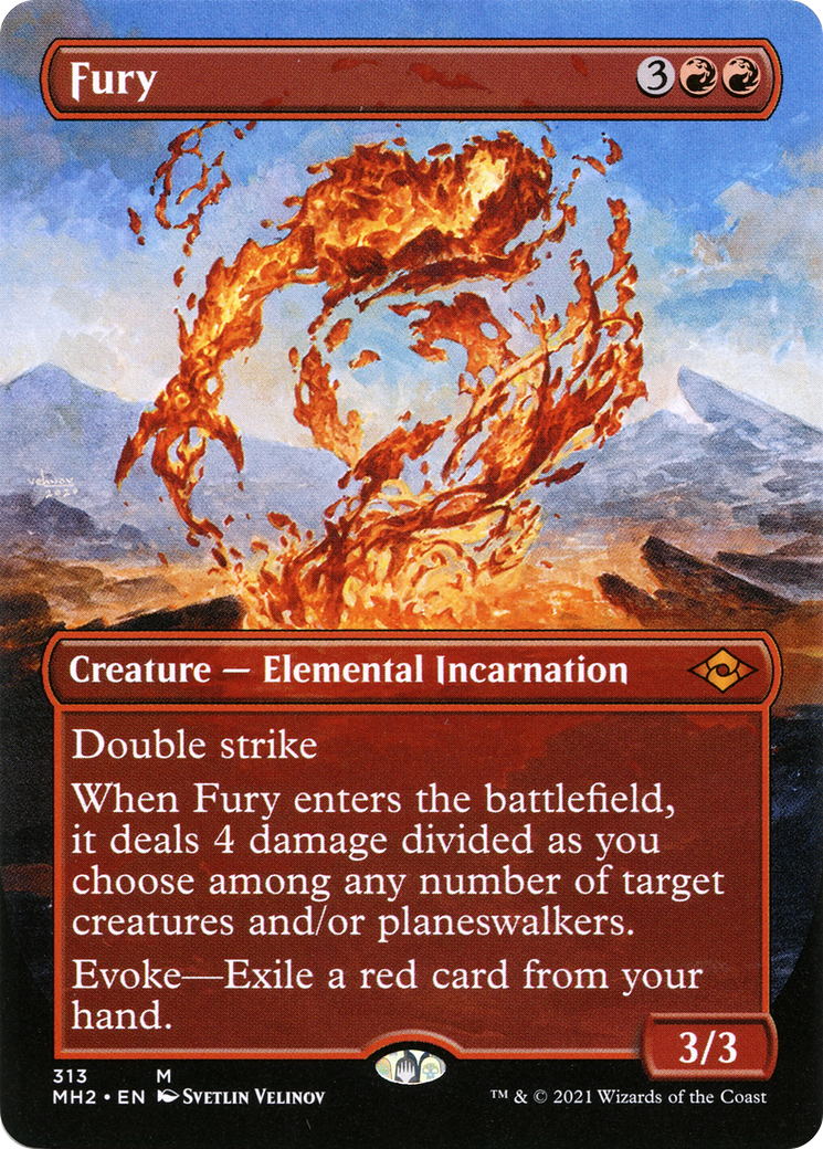 Fury (Borderless Alternate Art) [Modern Horizons 2] | Grognard Games