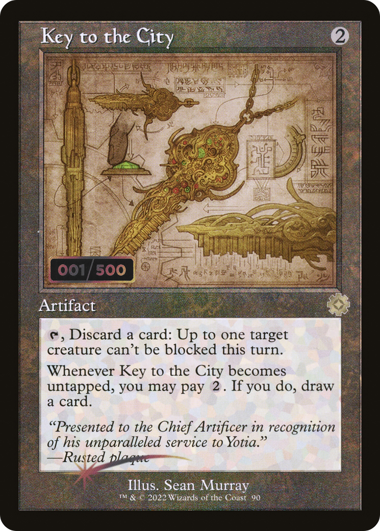 Key to the City (Retro Schematic) (Serial Numbered) [The Brothers' War Retro Artifacts] | Grognard Games