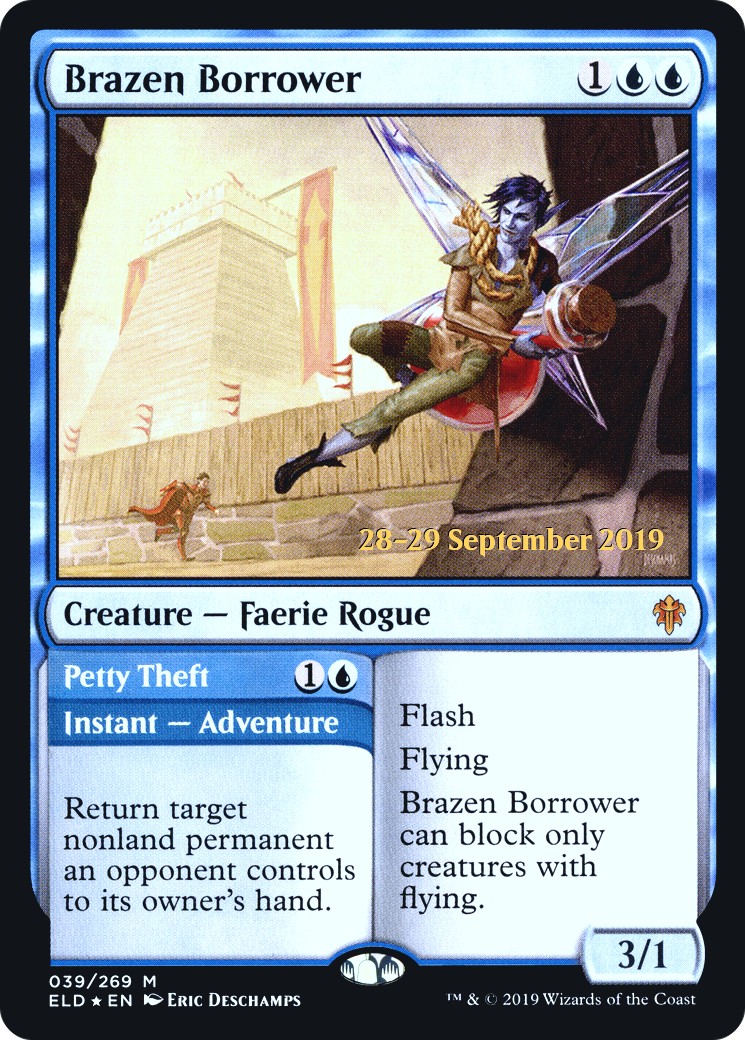 Brazen Borrower // Petty Theft  [Throne of Eldraine Prerelease Promos] | Grognard Games