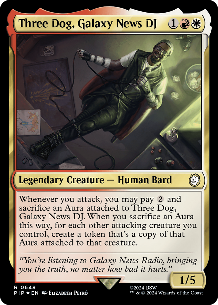Three Dog, Galaxy News DJ (Surge Foil) [Fallout] | Grognard Games