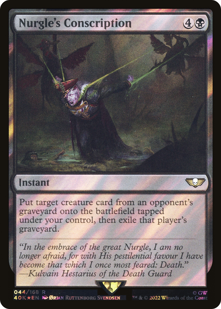 Nurgle's Conscription (Surge Foil) [Universes Beyond: Warhammer 40,000] | Grognard Games