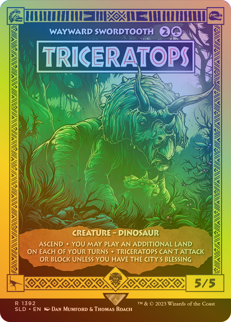 Triceratops - Wayward Swordtooth (Rainbow Foil) [Secret Lair Drop Series] | Grognard Games