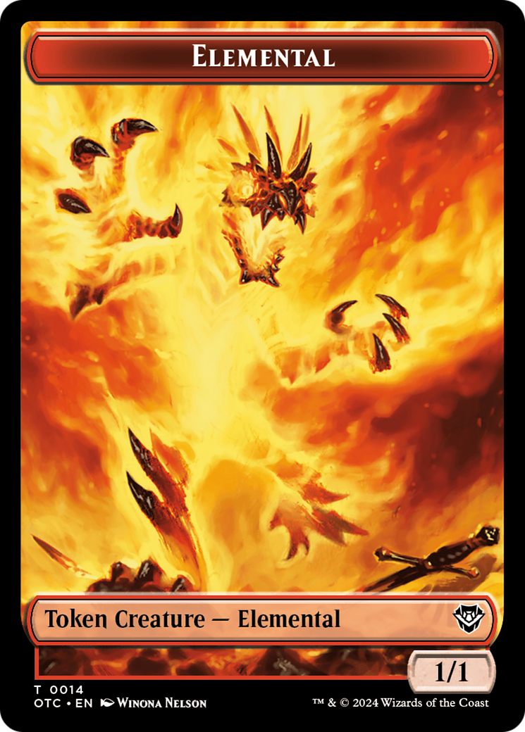 Bird Illusion // Elemental (0014) Double-Sided Token [Outlaws of Thunder Junction Commander Tokens] | Grognard Games