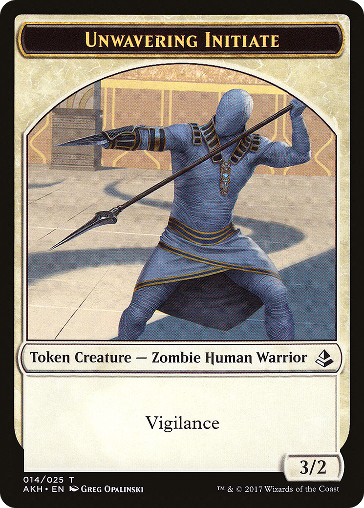 Unwavering Initiate (AKH-014) - Amonkhet Tokens Foil | Grognard Games