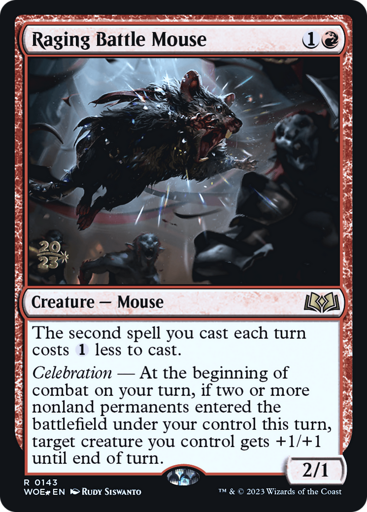 Raging Battle Mouse [Wilds of Eldraine Prerelease Promos] | Grognard Games
