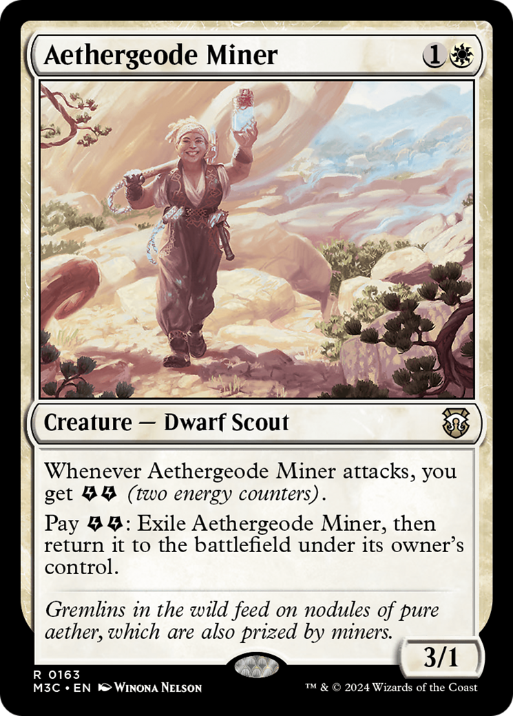 Aethergeode Miner (Ripple Foil) [Modern Horizons 3 Commander] | Grognard Games