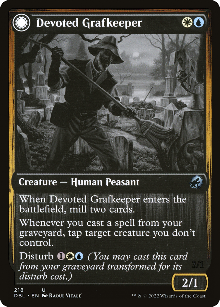 Devoted Grafkeeper // Departed Soulkeeper [Innistrad: Double Feature] | Grognard Games