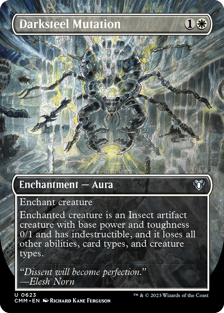 Darksteel Mutation (Borderless Alternate Art) [Commander Masters] | Grognard Games