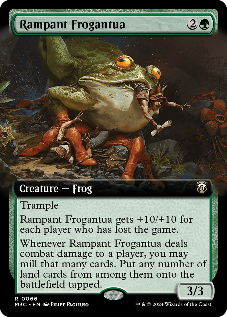 Rampant Frogantua (Extended Art) (Ripple Foil) [Modern Horizons 3 Commander] | Grognard Games