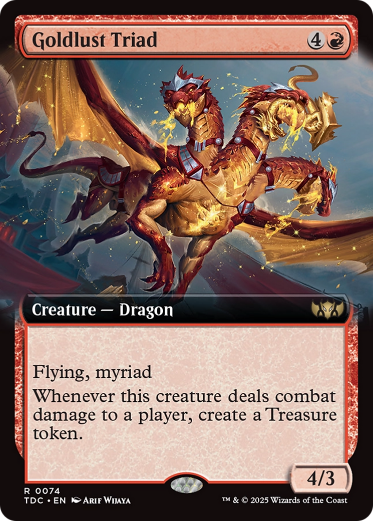 Goldlust Triad (Extended Art) [Tarkir: Dragonstorm Commander] | Grognard Games