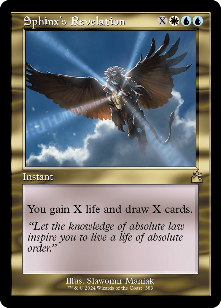 Sphinx's Revelation (Retro Frame) [Ravnica Remastered] | Grognard Games