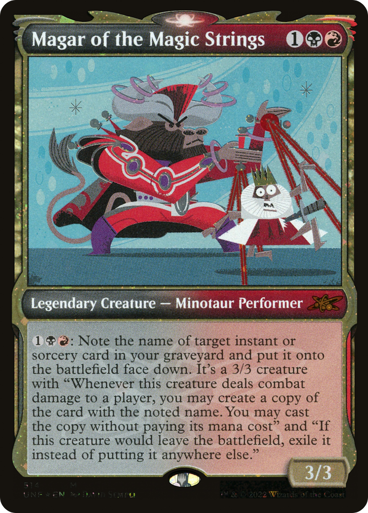 Magar of the Magic Strings (Showcase) (Galaxy Foil) [Unfinity] | Grognard Games
