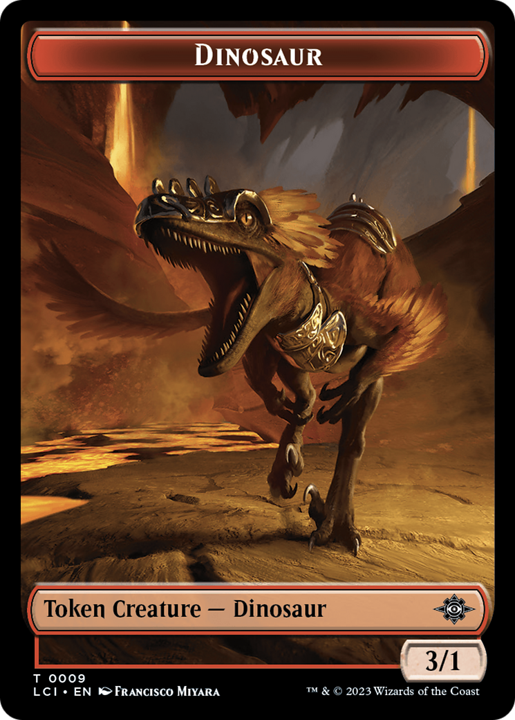 Dinosaur Token (0009) [The Lost Caverns of Ixalan Tokens] | Grognard Games