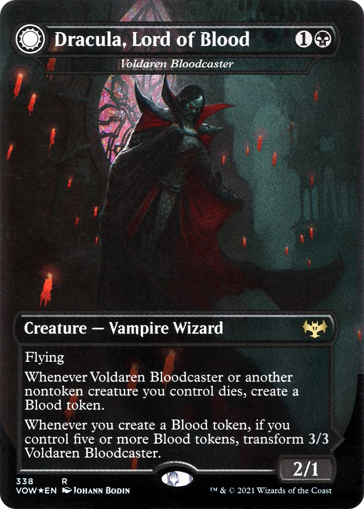 Voldaren Bloodcaster // Bloodbat Summoner - Dracula, Lord of Blood // Dracula, Lord of Bats [Innistrad: Crimson Vow] | Grognard Games