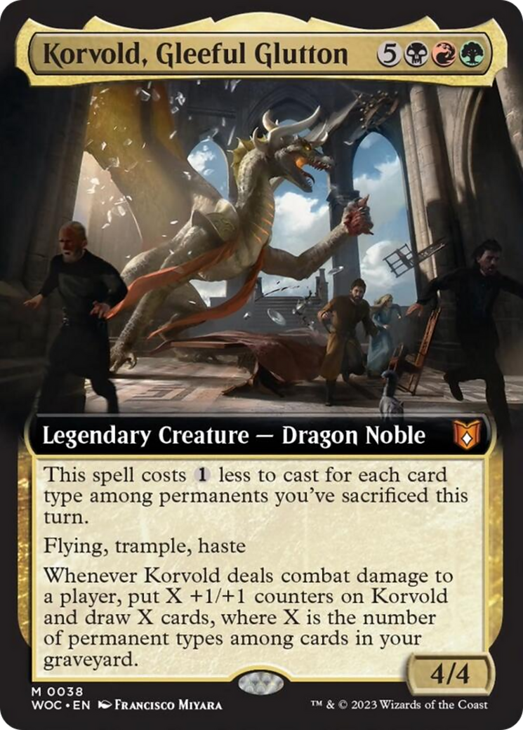 Korvold, Gleeful Glutton (Extended Art) [Wilds of Eldraine Commander] | Grognard Games