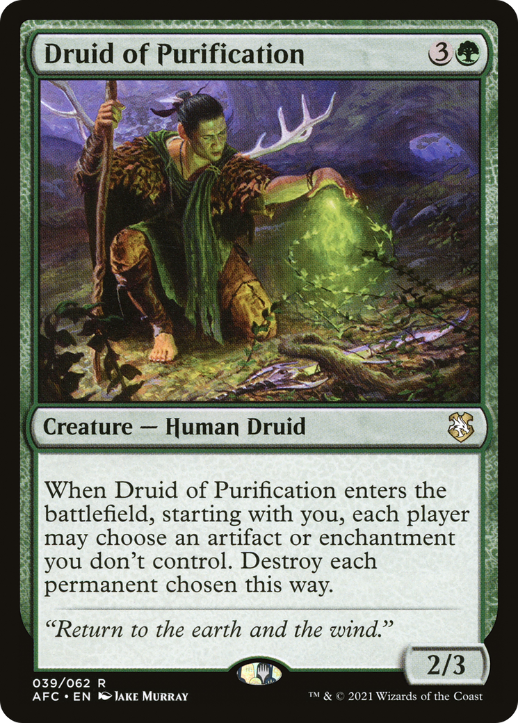 Druid of Purification [Dungeons & Dragons: Adventures in the Forgotten Realms Commander] | Grognard Games