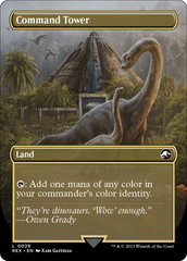 Command Tower // Commander Tower (Borderless) [Jurassic World Collection] | Grognard Games