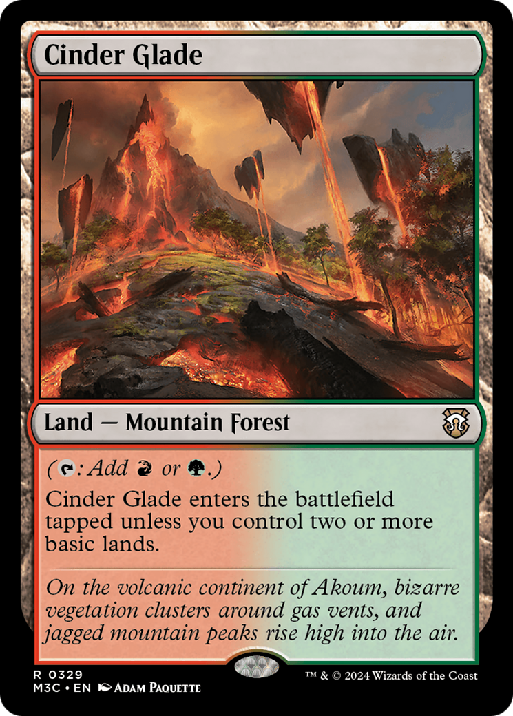 Cinder Glade (Ripple Foil) [Modern Horizons 3 Commander] | Grognard Games