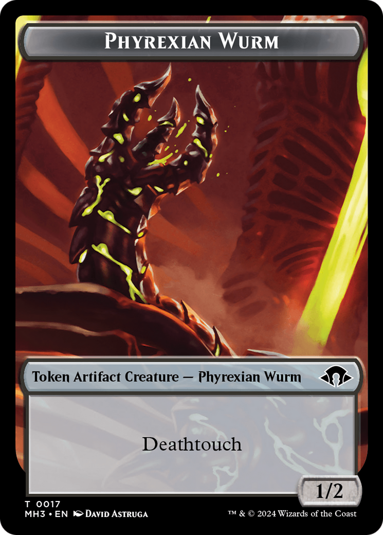 Phyrexian Wurm Token (0017) [Modern Horizons 3 Tokens] | Grognard Games