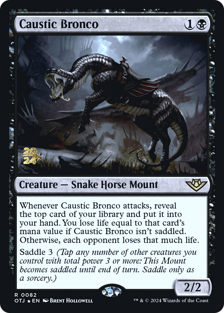 Caustic Bronco [Outlaws of Thunder Junction Prerelease Promos] | Grognard Games