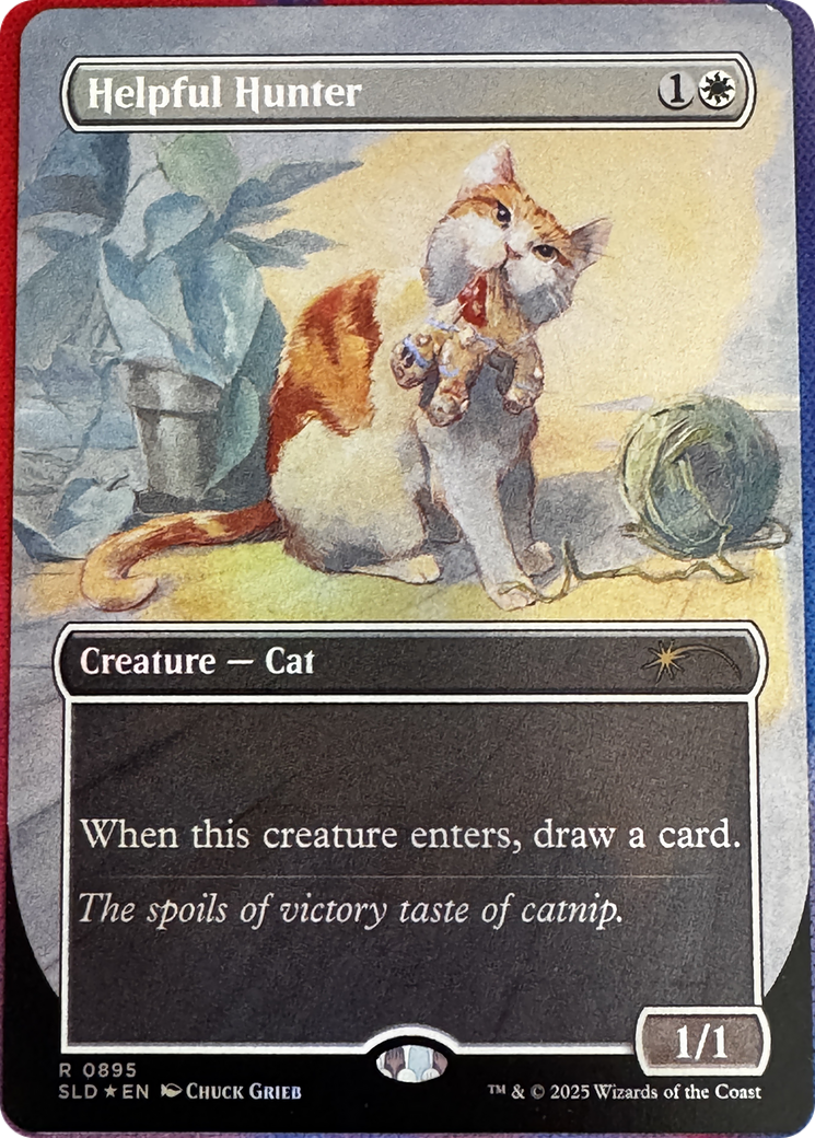 Helpful Hunter (SLD-895) - Secret Lair Drop (Borderless) Foil | Grognard Games