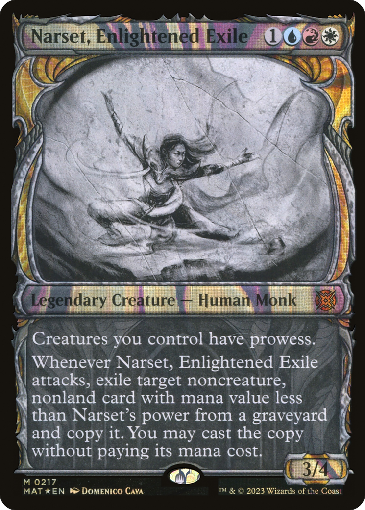 Narset, Enlightened Exile (Showcase Halo Foil) [March of the Machine: The Aftermath] | Grognard Games