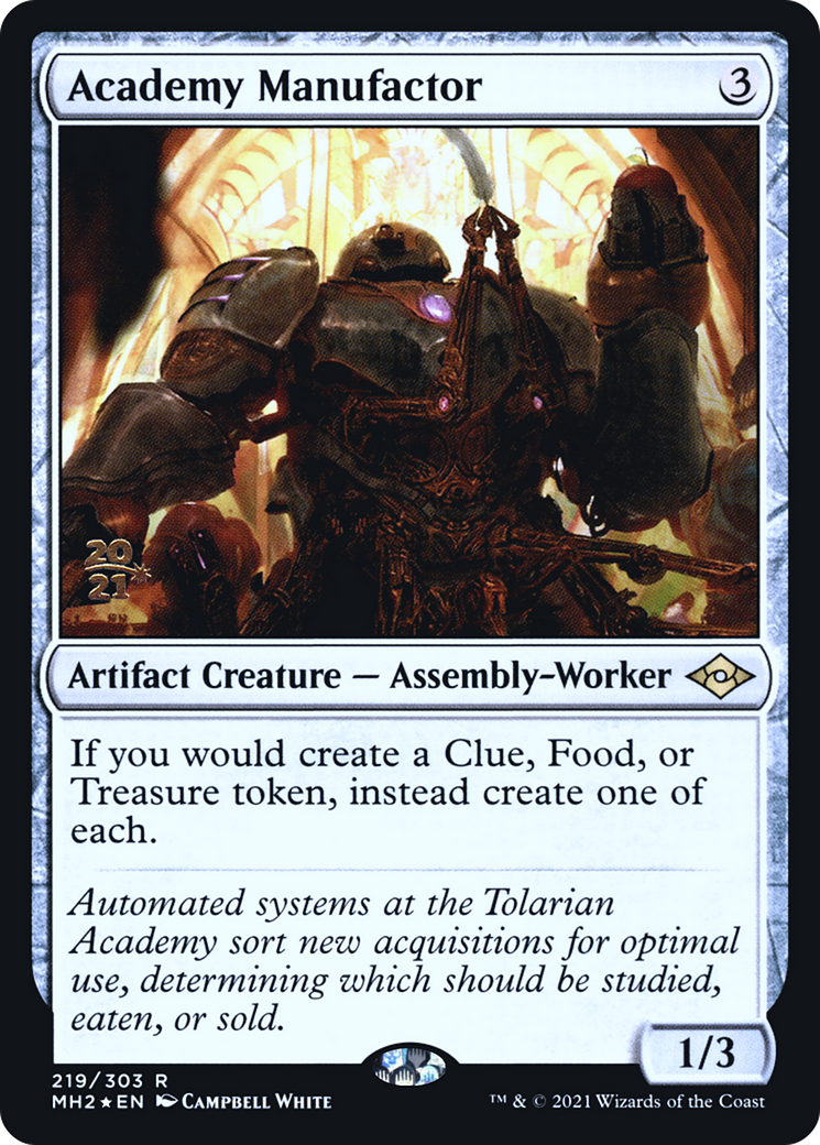 Academy Manufactor [Modern Horizons 2 Prerelease Promos] | Grognard Games