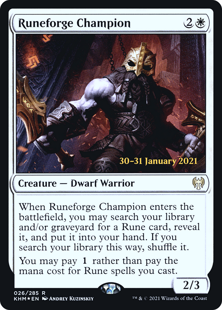 Runeforge Champion [Kaldheim Prerelease Promos] | Grognard Games