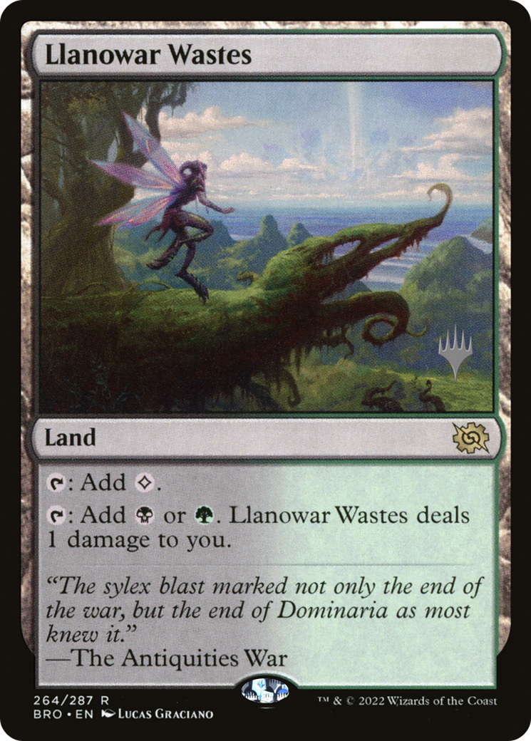 Llanowar Wastes (Promo Pack) [The Brothers' War Promos] | Grognard Games