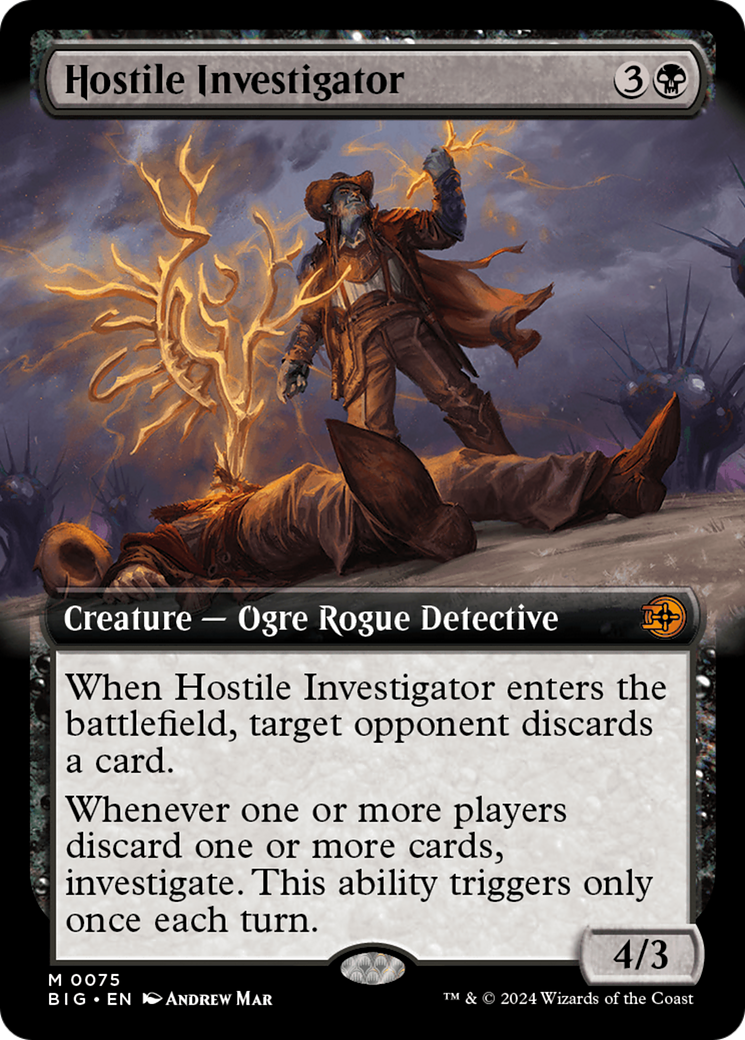 Hostile Investigator (Extended Art) [Outlaws of Thunder Junction: The Big Score] | Grognard Games