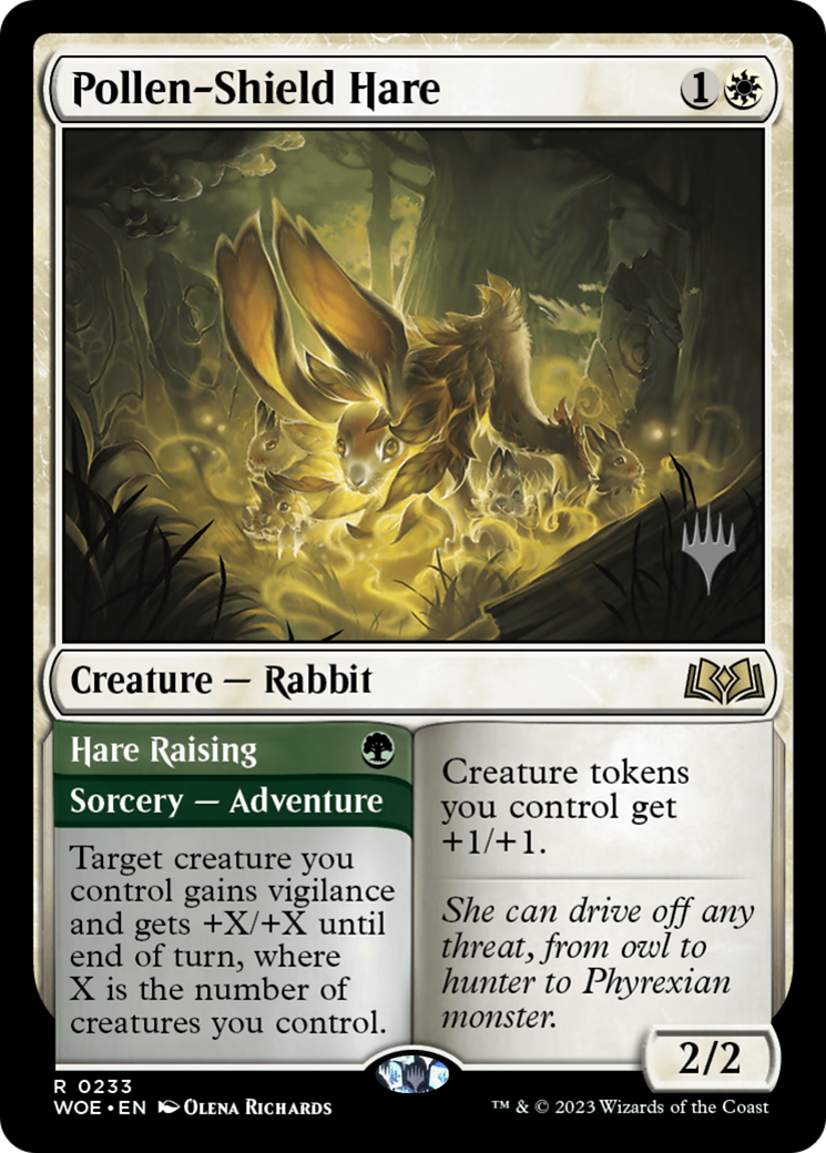 Pollen-Shield Hare // Hare Raising (Promo Pack) [Wilds of Eldraine Promos] | Grognard Games