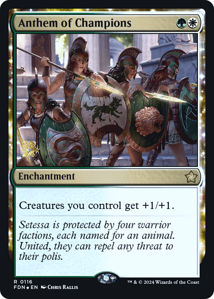 Anthem of Champions [Foundations Prerelease Promos] | Grognard Games