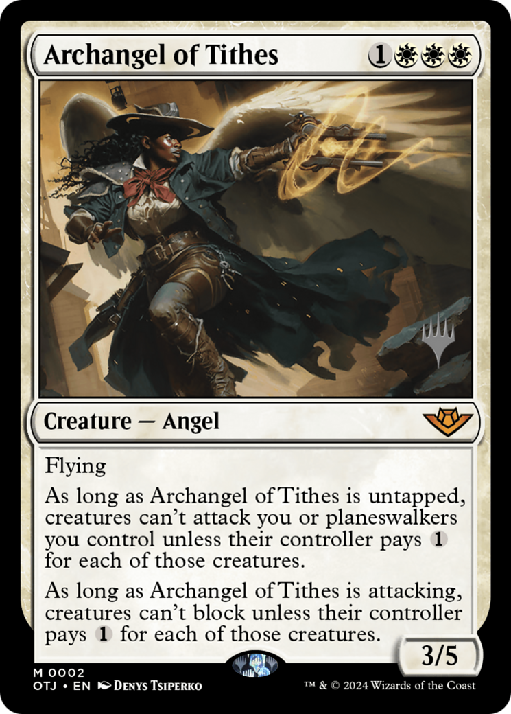 Archangel of Tithes (Promo Pack) [Outlaws of Thunder Junction Promos] | Grognard Games