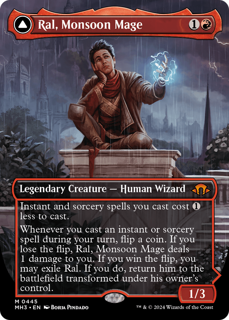 Ral, Monsoon Mage // Ral, Leyline Prodigy (Borderless) [Modern Horizon Grognard Games Ral, Monsoon Mage // Ral, Leyline Prodigy (Borderless) [Modern Horizon Grognard Games