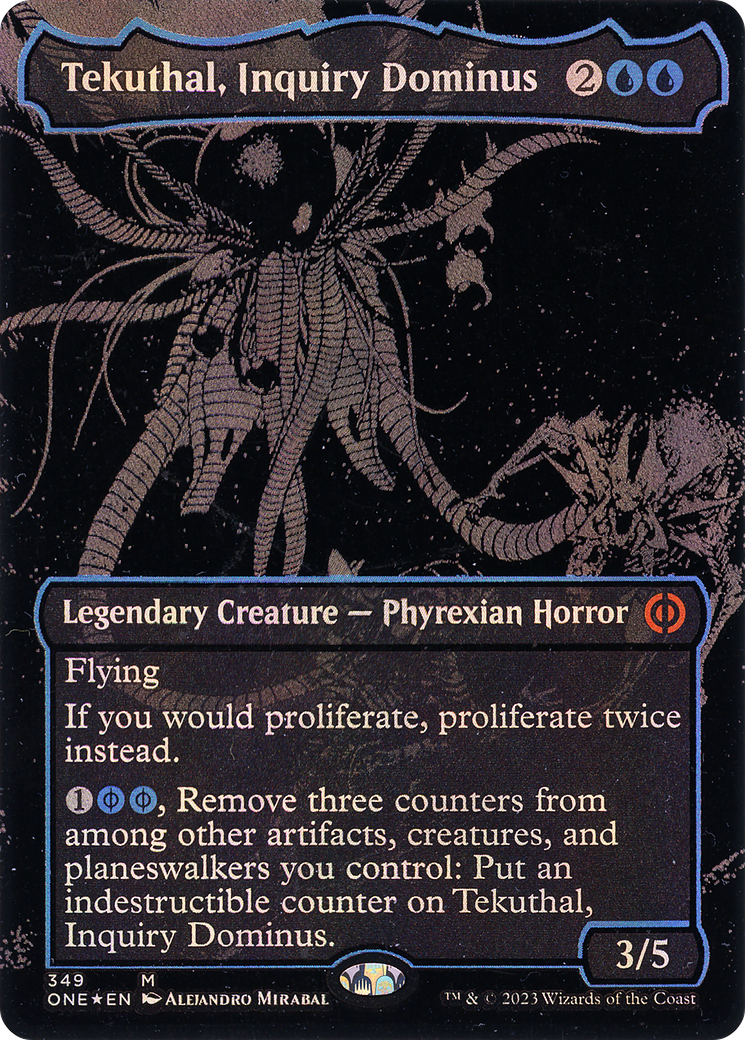 Tekuthal, Inquiry Dominus (Oil Slick Raised Foil) [Phyrexia: All Will Be One] | Grognard Games