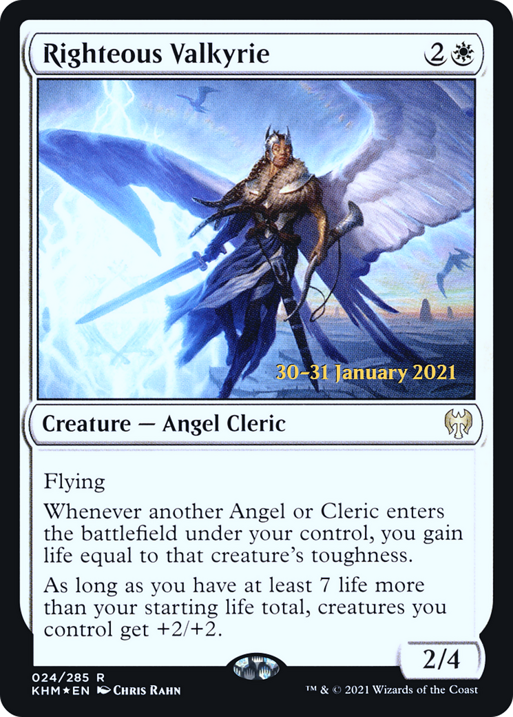 Righteous Valkyrie [Kaldheim Prerelease Promos] | Grognard Games